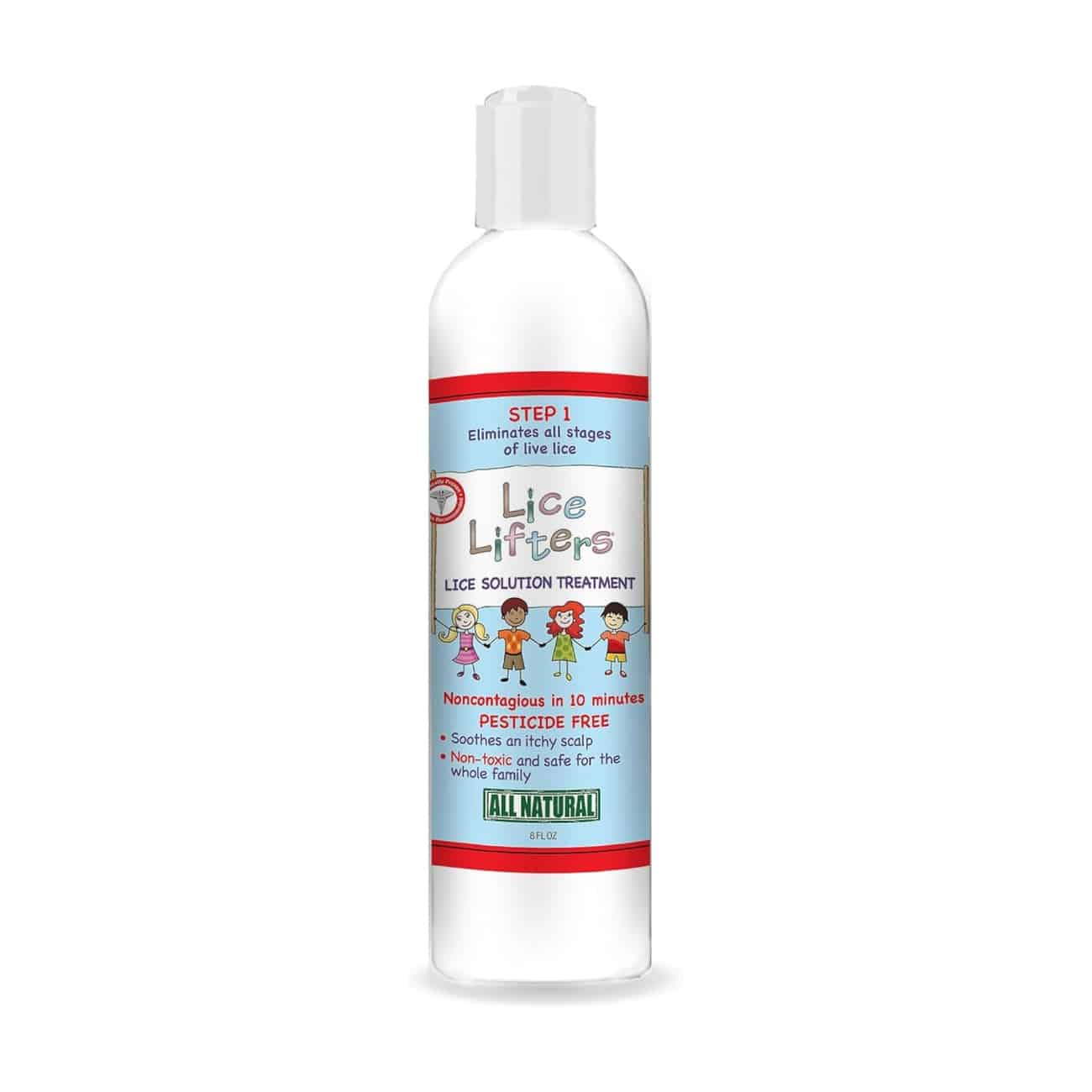 Lice Lifters solution bottle for enzyme-based lice treatment